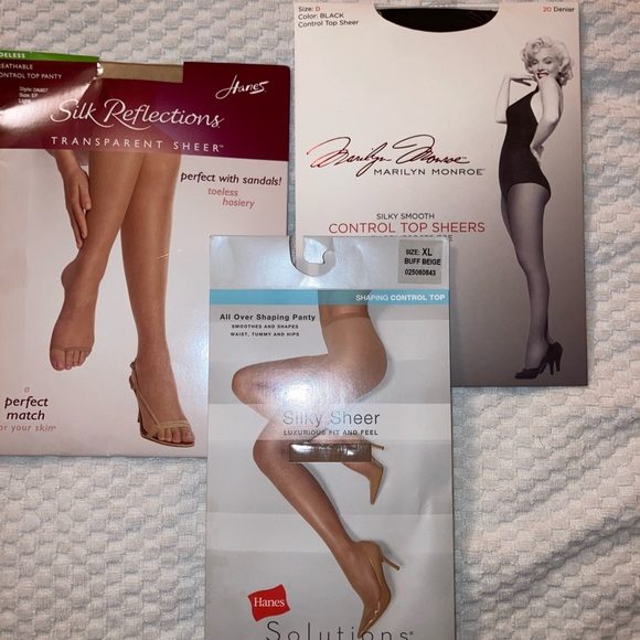 3 new unopened pkgs of pantyhose. PLUS or XL - Picture 1 of 3
